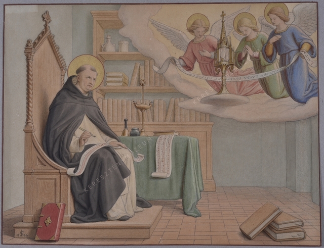 Aquinói Szent Tamás (1225-1274) Úrnapja ünnepének liturgikus szövegeit írja