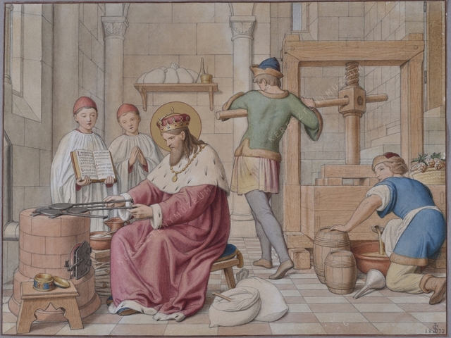 Szent Vencel ostyát süt