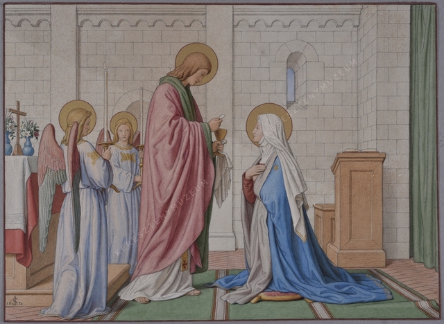 Szent János apostol megáldoztatja Szűz Máriát