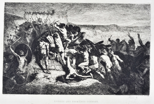 Épisode des premières guerres - Jelenet az emberiség első háborúiból