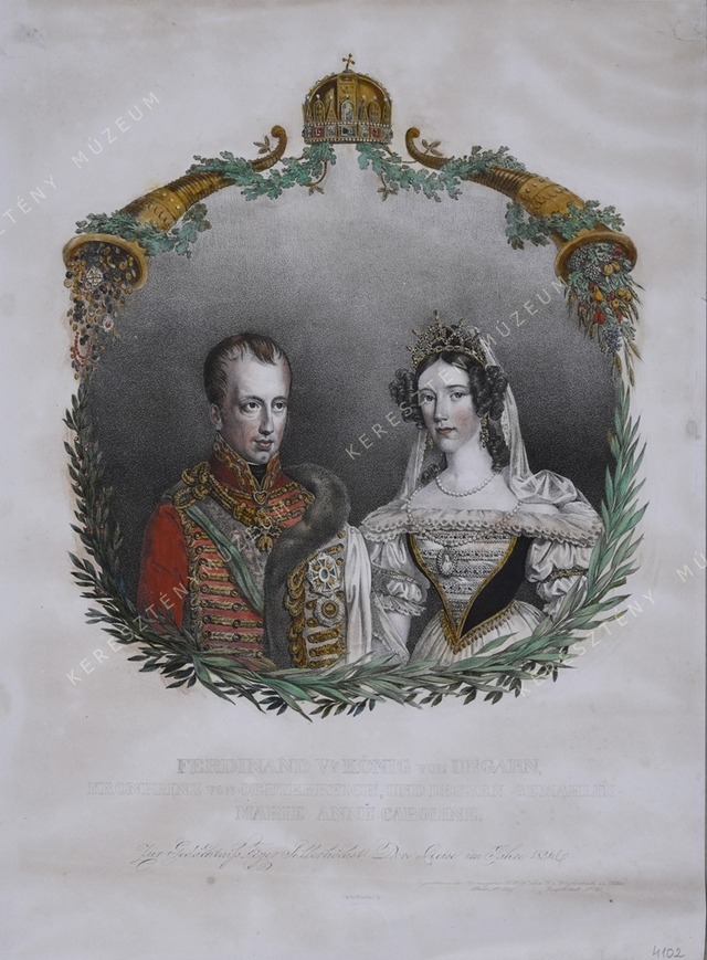 V. Ferdinánd magyar király és Mária Anna Karolina királyné