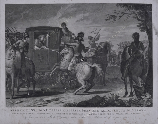 A francia lovasság letartóztatja VI. Pius pápát