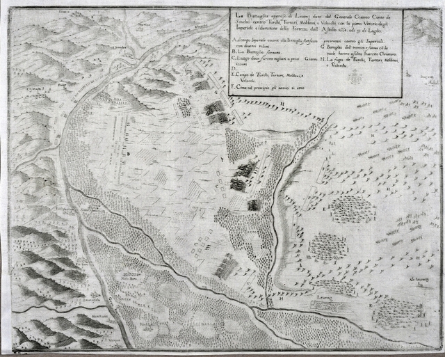 A lévai csata - Léva környékének térképe