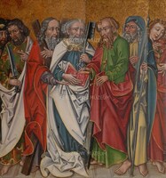 Hét apostol, hátoldalán az Olajfák hegye