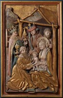 Királyok imádása, a hátoldalon Vizitáció