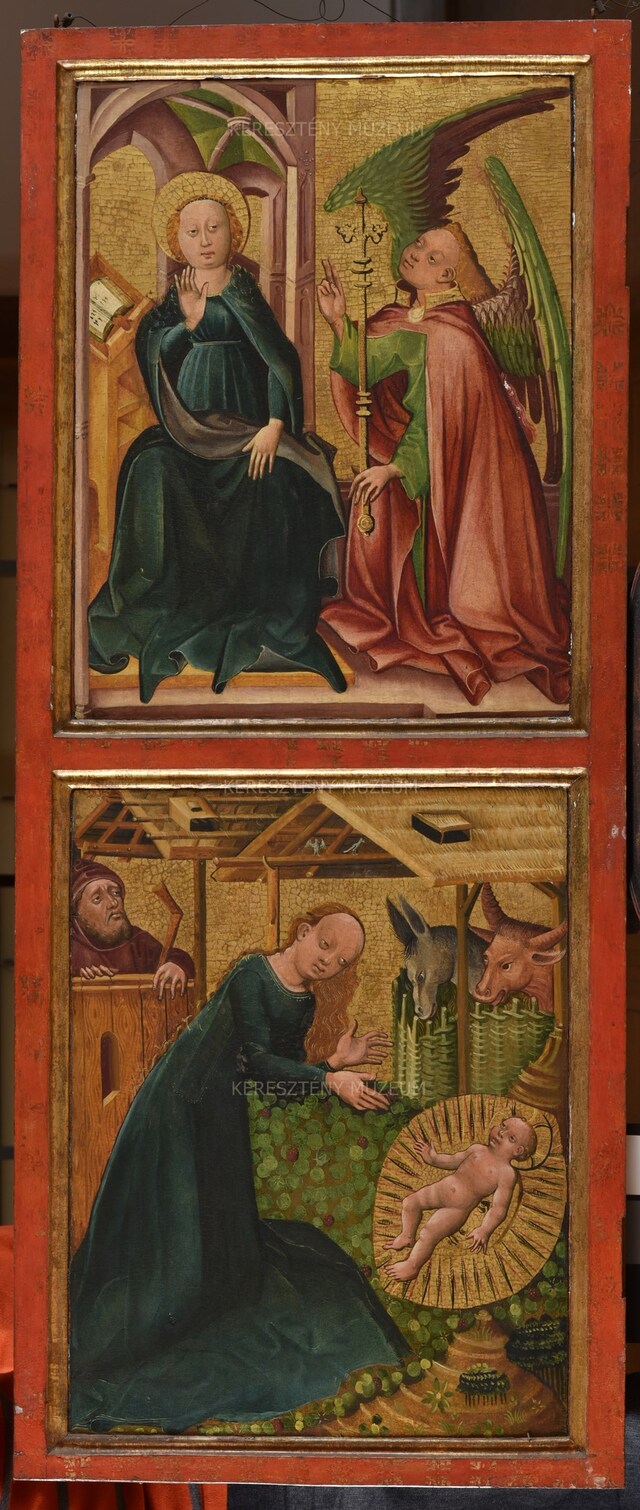 Angyali Üdvözet és Jézus születése/ Krisztus az Olajfák hegyén és Szent István megkövezése