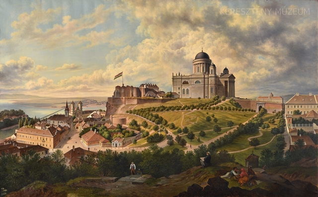 Az esztergomi Bazilika látképe a Szenttamáshegyről 