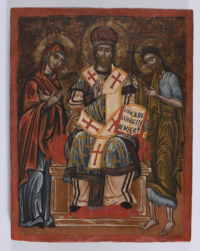 Krisztus a Istenszülő és Keresztelő Szent János között 