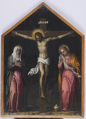 Krisztus a keresztfán Szűz Mária...