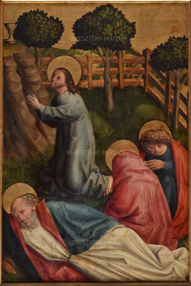 Krisztus az Olajfák hegyén, a hátoldalon Levétel a keresztről. 