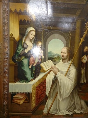 Szent Bernát a Madonna előtt