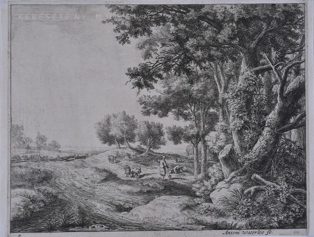 Egy paraszt ásóval