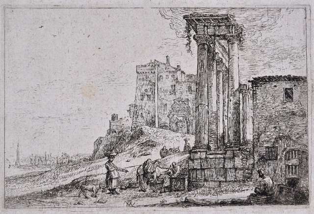 Antik oszlopcsarnok romjai