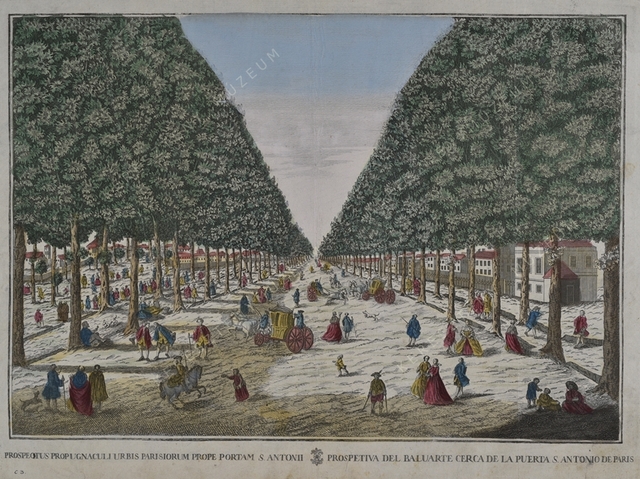 Sétány a párizsi Porte Saint Antione közelében